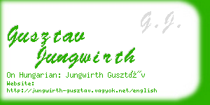 gusztav jungwirth business card